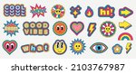 cool trendy retro stickers... | Shutterstock .eps vector #2103767987