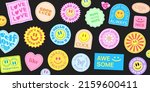 cool trendy patches vector...