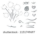 vector hand drawn collection of ... | Shutterstock .eps vector #1151749697