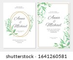 wedding invitation with green... | Shutterstock .eps vector #1641260581