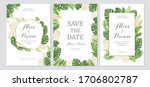 wedding invitation set. cards... | Shutterstock .eps vector #1706802787