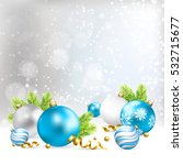 christmas blue  silver  white... | Shutterstock .eps vector #532715677
