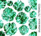 green flower seamless pattern... | Shutterstock . vector #717904021