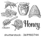 Honey Set. Jars  Bee  Hive ...