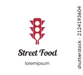 street food logo symbol or icon ... | Shutterstock .eps vector #2124193604