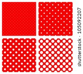 White Polka Dots Pattern On Red ...