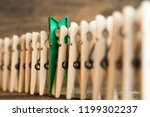 Colorful Clothespin Against Of...