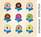 icons for a shop selling donuts | Shutterstock .eps vector #319917014