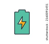 colored thin icon of battery... | Shutterstock .eps vector #2160091451
