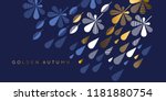 navy blue and gold geometric... | Shutterstock .eps vector #1181880754