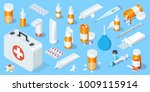 big set of medical equipment... | Shutterstock .eps vector #1009115914