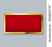 golden frame with red velvet... | Shutterstock .eps vector #406834747