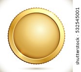 Shiny Gold Coin Isolated On A...