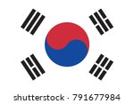 south korea flag made with... | Shutterstock .eps vector #791677984
