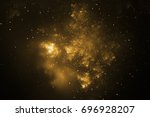 Bright Galaxy. Abstract Golden...
