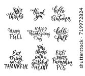 vector happy thanksgiving day... | Shutterstock .eps vector #719972824