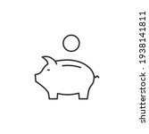 piggy bank related vector line... | Shutterstock .eps vector #1938141811
