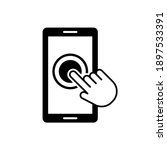 hand touch on smartphone. phone ... | Shutterstock .eps vector #1897533391
