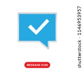 message icon with checkmark... | Shutterstock .eps vector #1146953957