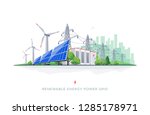 renewable energy smart power... | Shutterstock .eps vector #1285178971