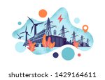 renewable energy smart power... | Shutterstock .eps vector #1429164611