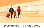 young family traveler wearing... | Shutterstock .eps vector #1772833997