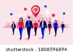 group of people wearing... | Shutterstock .eps vector #1808596894