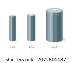 cylinder battery cell compare... | Shutterstock .eps vector #2072805587