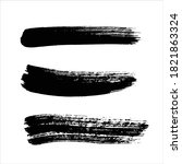 art black ink abstract brush... | Shutterstock .eps vector #1821863324