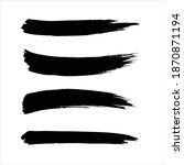 art black ink abstract brush... | Shutterstock .eps vector #1870871194