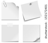 white paper notes   set of... | Shutterstock .eps vector #152172401