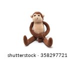 Plush Monkey Isolated On White