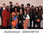 Small photo of NEW YORK, NEW YORK - OCTOBER 26: The cast of "Swagger" attend the "Swagger" New York premiere at Brooklyn Academy of Music on October 26, 2021 in New York City.