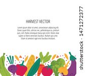 harvest gathering flat vector... | Shutterstock .eps vector #1471272377