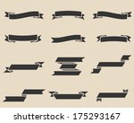 vector vintage ribbon set  ... | Shutterstock .eps vector #175293167