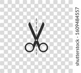scissors icon. black symbol on...