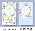 vector wedding invitations with ... | Shutterstock .eps vector #1115192837