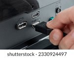 Hdmi connector connected to the ...