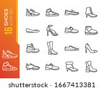 shoe   minimal thin line web... | Shutterstock .eps vector #1667413381