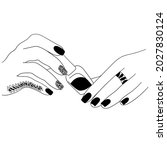 women's hands. manicure. beauty ... | Shutterstock .eps vector #2027830124
