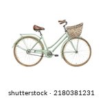 Bicycle With Wicker Basket ...