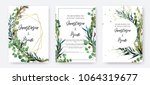wedding invitation frame set ... | Shutterstock .eps vector #1064319677