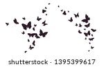 set of butterflies  ink... | Shutterstock .eps vector #1395399617