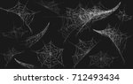 collection of cobweb  isolated... | Shutterstock .eps vector #712493434