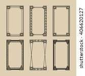 set of geometric frames .... | Shutterstock .eps vector #406620127