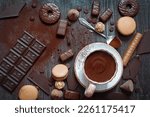 Hot Chocolate sweet homemade drink 
