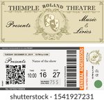 ticket theater vintage show... | Shutterstock .eps vector #1541927231