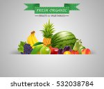 fresh fruits background. | Shutterstock . vector #532038784