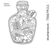 vector coloring book for adults.... | Shutterstock .eps vector #750679111