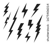 set lightning flat icons set... | Shutterstock .eps vector #1675406014